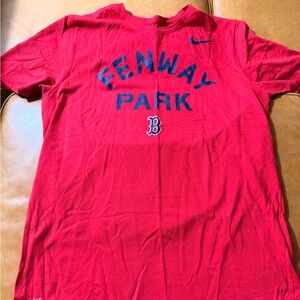 Nike Red Boston Fenway Park Dri-FIT Logo Tee